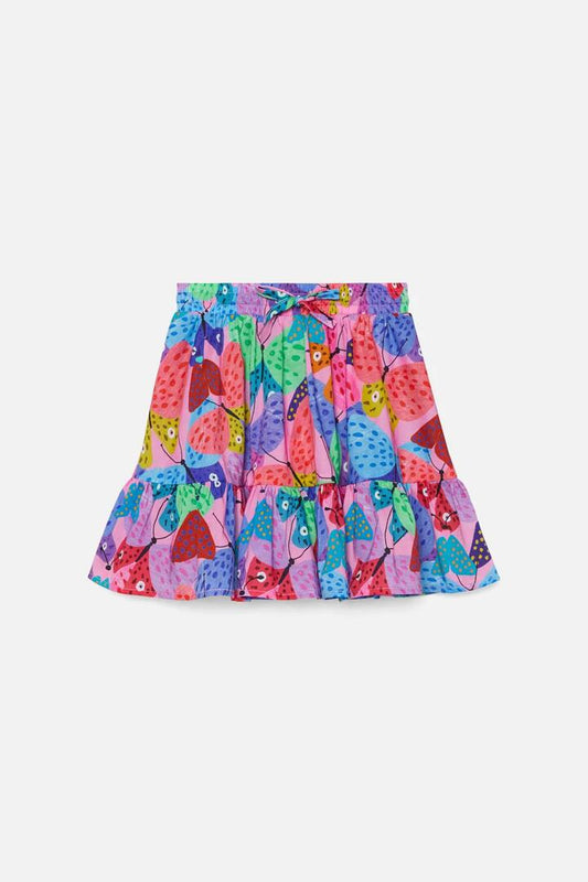 Image of a model wearing Skirts. Productname: Butterfly Kids Skirt in Pink colour by brand - Princess Highway Kids
