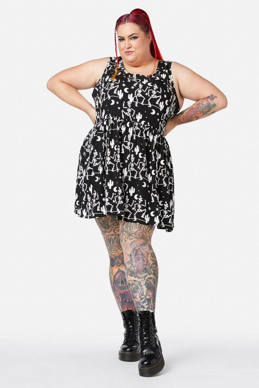 Image of a model wearing Dress. Productname: Curve Boothill Dress in Black colour by brand - Black Friday