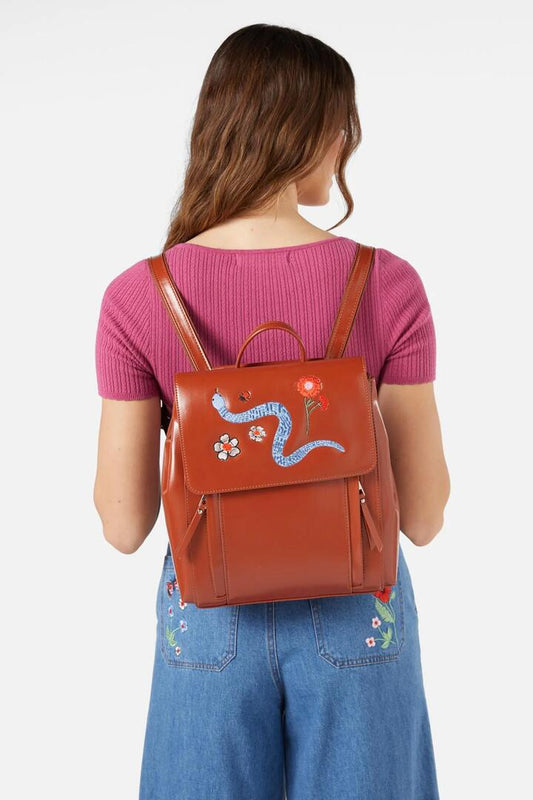 Image of Bags. Productname: Luna Snake Backpack in Tan colour by brand - Princess Highway