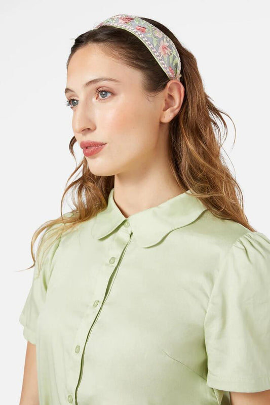 Image of Hair Accessories. Productname: Embroidered Headband in Pink colour by brand - Princess Highway