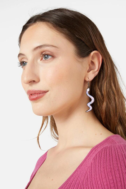 Image of Earrings. Productname: Luna Snake Earrings in Pink colour by brand - Princess Highway