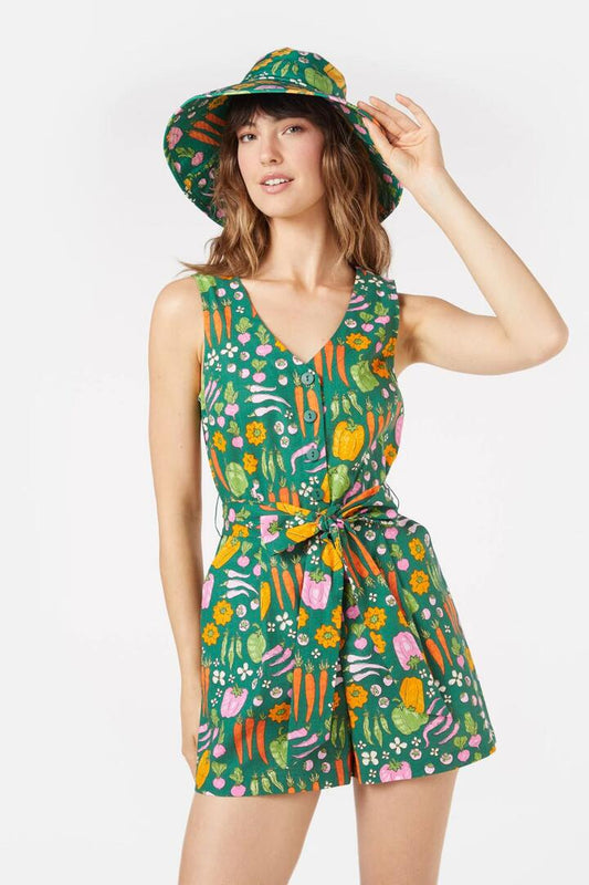 Image of Hats. Productname: Veggie Patch Sun Hat in Green colour by brand - Princess Highway