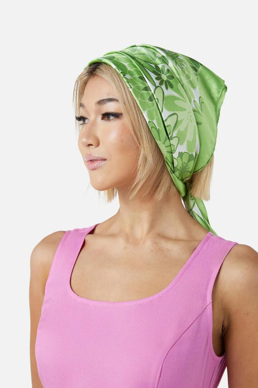 Image of Accessories. Productname: Justine Satin Scarf in Green colour by brand - Princess Highway