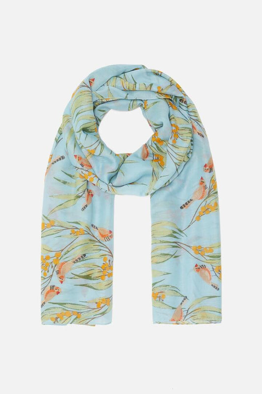 Image of Accessories. Productname: Zebra Finch Scarf in Blue colour by brand - Princess Highway