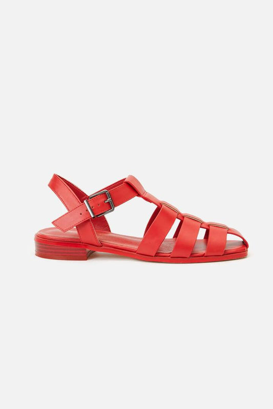 Image of Sandals. Productname: Red Closed Toe Sandals in Red colour by brand - Princess Highway