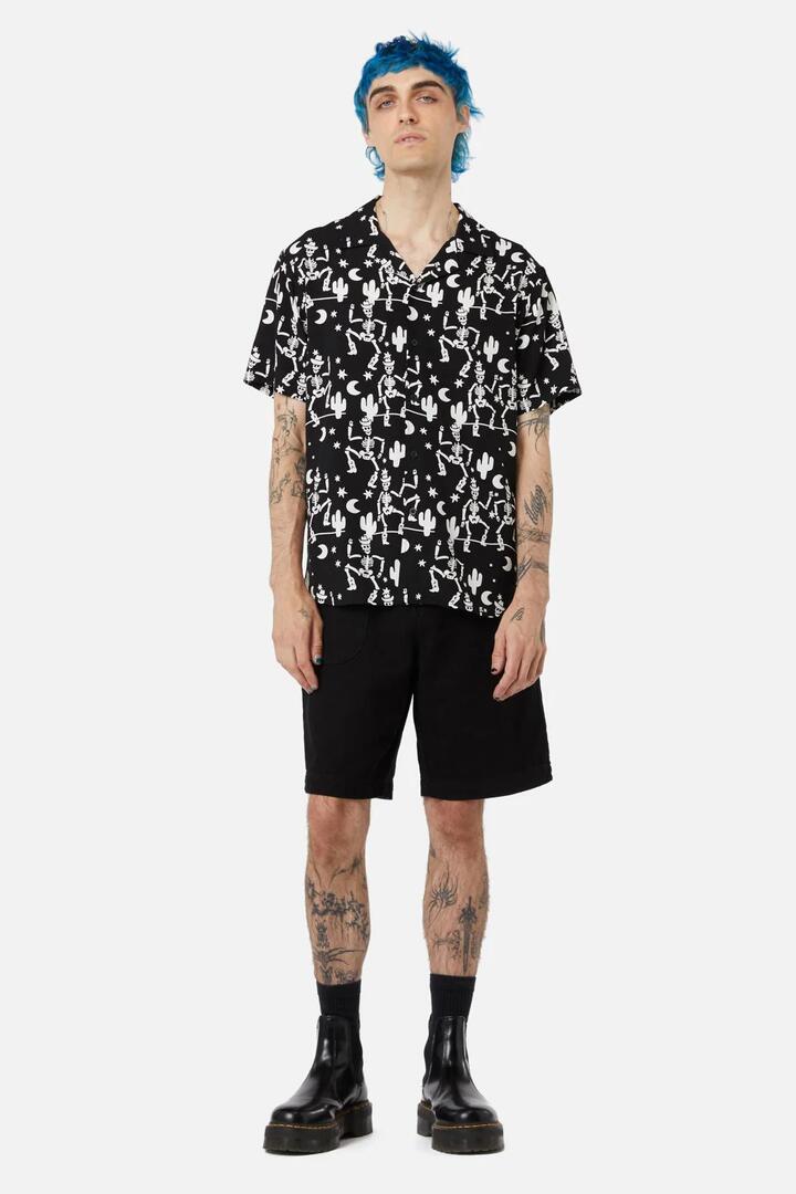 Image of a model wearing Tops. Productname: Boothill SS Shirt in Black colour by brand - Black Friday