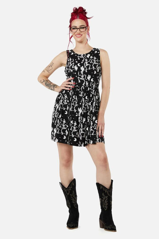 Image of a model wearing Dress. Productname: Boothill Dress in Black colour by brand - Black Friday