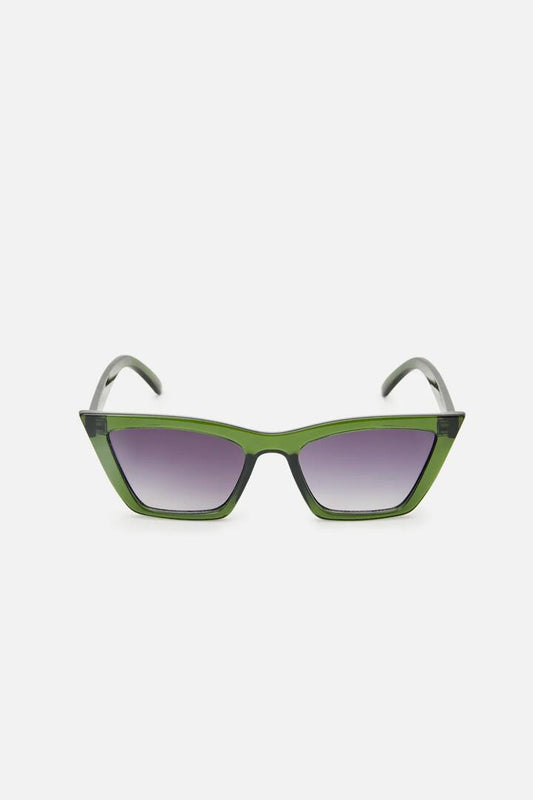 Image of Sunglasses. Productname: Forest Pointed Corner Sunglasses in Forest colour by brand - Princess Highway