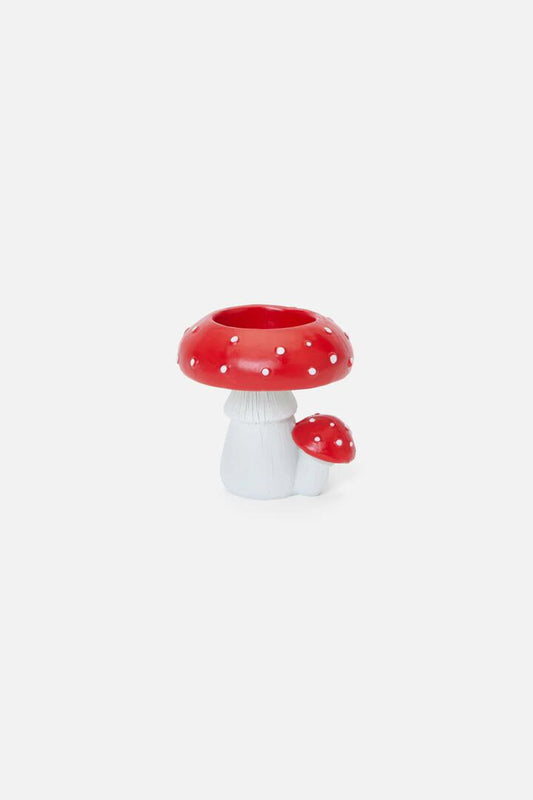 Image of Others. Productname: Mushroom Tealight Candle Holder in Red/White colour by brand - Dangerfield