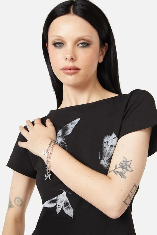 Image of Bracelets. Productname: Butterfly Charm Bracelet in Silver colour by brand - Black Friday