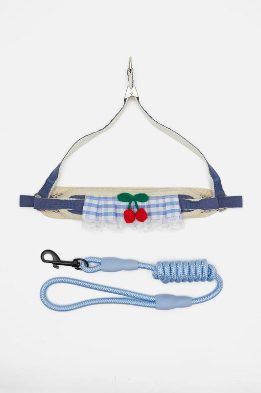 Image of Others. Productname: Cherry Dog Collar & Lead in Blue colour by brand - Princess Highway