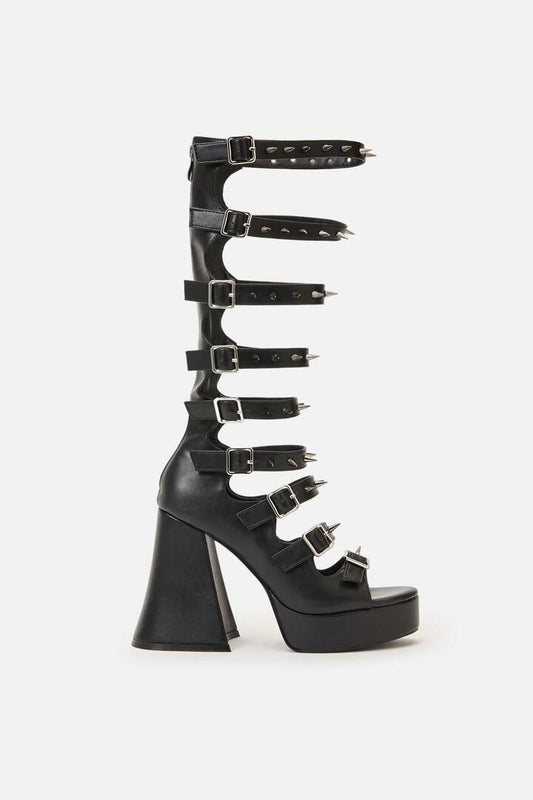 Image of Sandals. Productname: High Spike Sandal in Black colour by brand - Black Friday