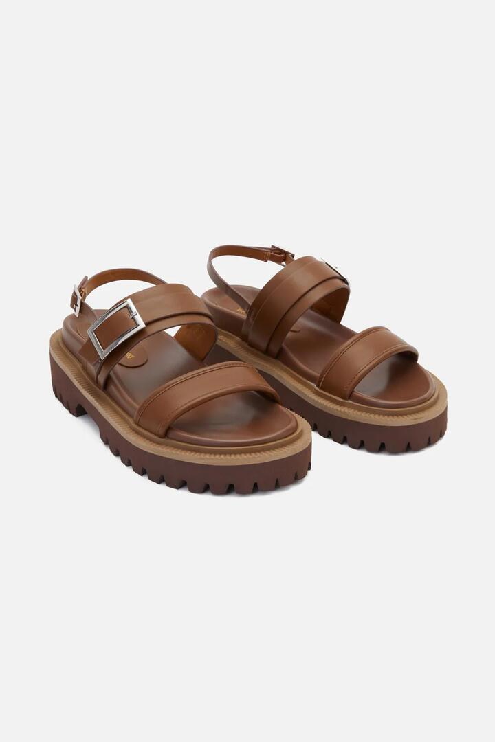 Image of Sandals. Productname: Two Tone Sandals in Tan colour by brand - Princess Highway