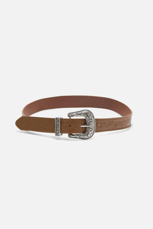 Image of Accessories. Productname: Engraved Belt in Tan colour by brand - Princess Highway