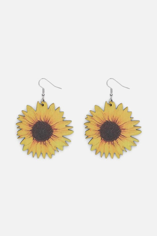 Image of Earrings. Productname: Large Sunflower Earrings in Yellow colour by brand - Princess Highway