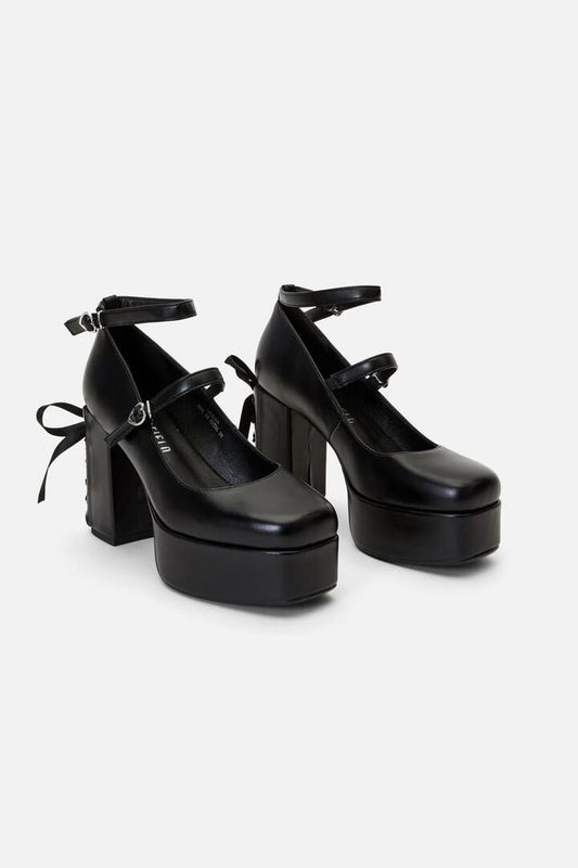 Image of Heels. Productname: Black Corset Heel in Black colour by brand - Dangerfield