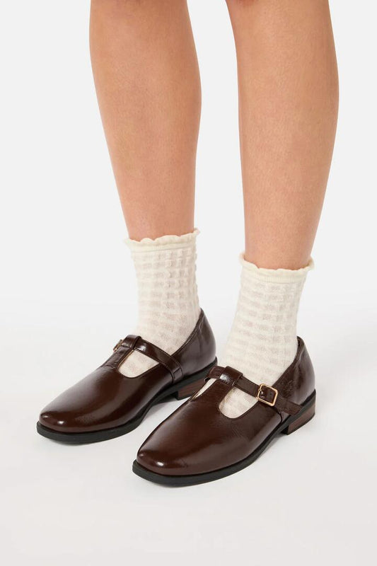 Image of Footwear. Productname: Chocolate T Bar Shoe in Chocolate colour by brand - Princess Highway