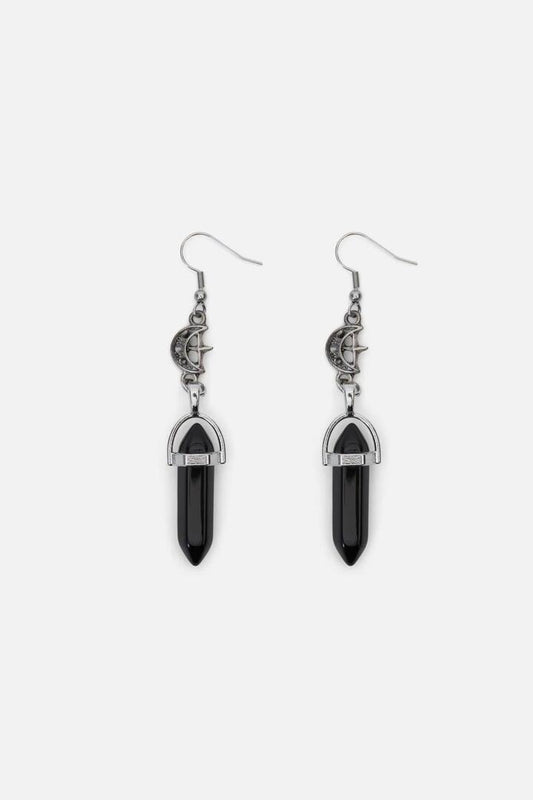 Image of Earrings. Productname: Moon Crystal Earrings in Silver colour by brand - Dangerfield
