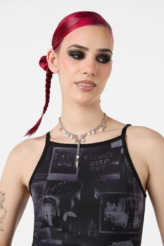Image of Necklaces. Productname: Chainlink Drop Necklace in Silver colour by brand - Black Friday