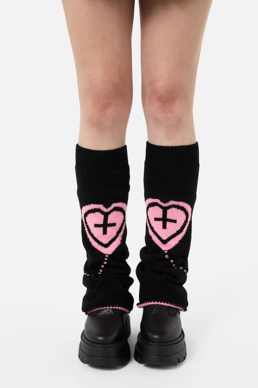 Image of Lingerie. Productname: Pink & Black Leg Warmers in Pink/Black colour by brand - Black Friday