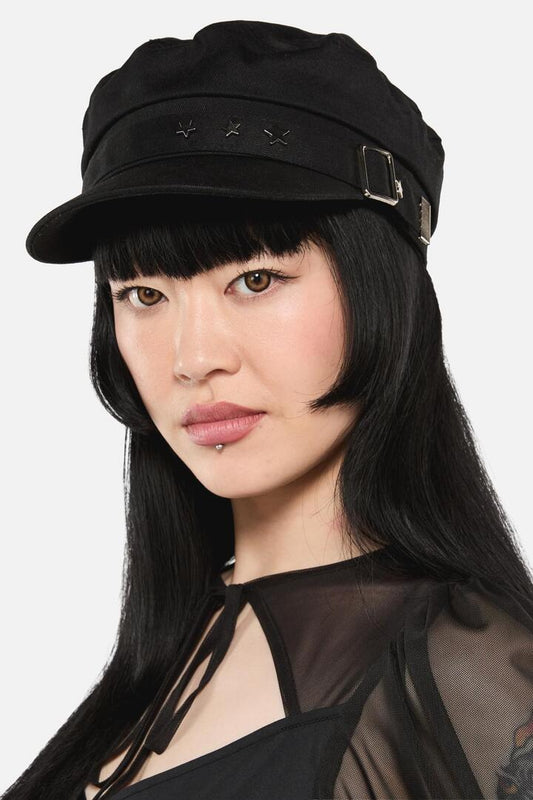 Image of Hats. Productname: Star Stud Peak Hat in Black colour by brand - Black Friday