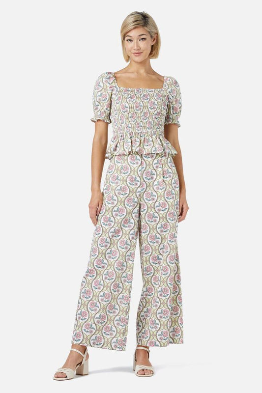 Image of a model wearing Tops. Productname: Renata Top in Green colour by brand - Princess Highway