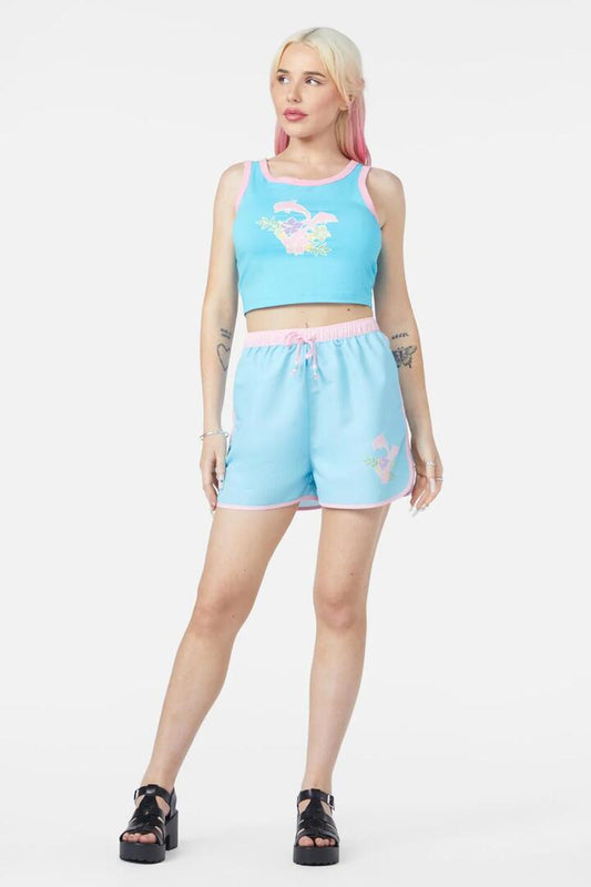 Image of a model wearing Shorts. Productname: H2O Board Short in Blue colour by brand - Dangerfield