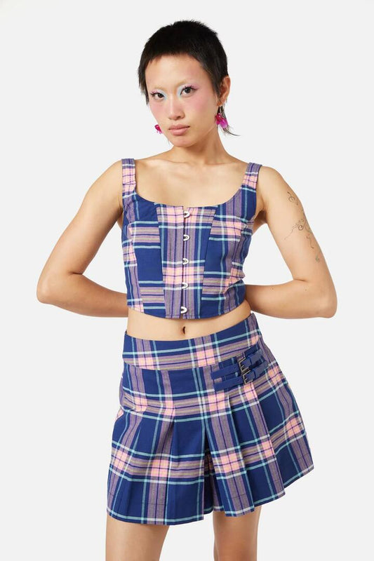 Image of Lingerie. Productname: Sandbank Tartan Corset in Multi colour by brand - Dangerfield