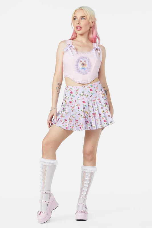 Image of Lingerie. Productname: Kitsch Kitty Corset Top in Pink colour by brand - Dangerfield
