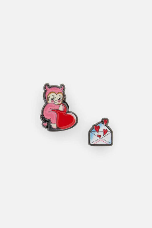 Image of Jewelry. Productname: Love Bird Pin Set in Multi colour by brand - Dangerfield