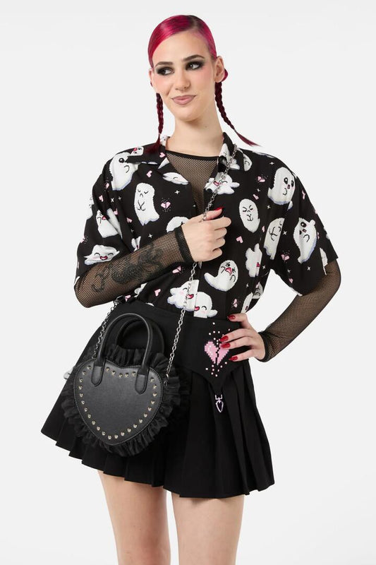 Image of Bags. Productname: Studded Heart Bag in Black colour by brand - Black Friday