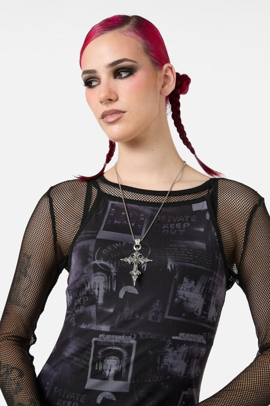 Image of Necklaces. Productname: Extreme Goth Necklace in Silver colour by brand - Black Friday