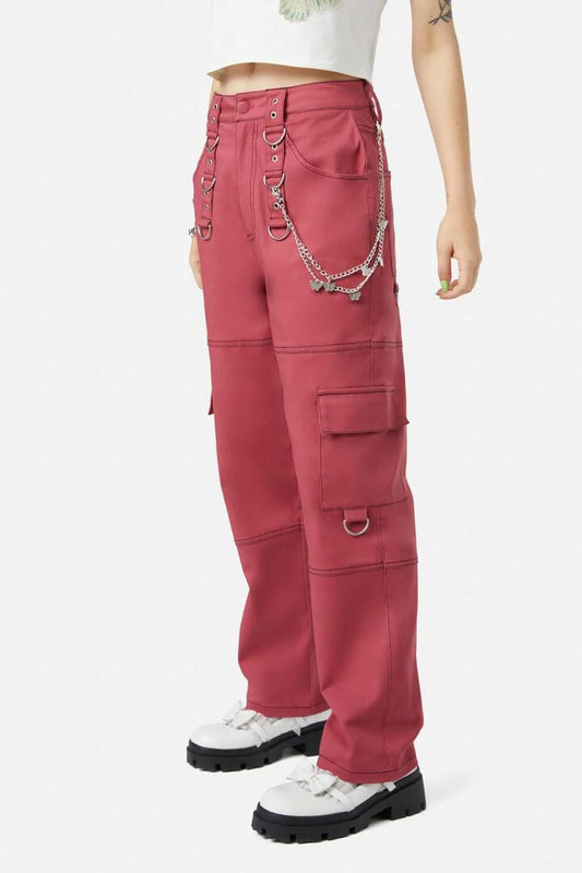 Image of a model wearing Pants. Productname: Pottering Around Pant in Pink colour by brand - Black Friday