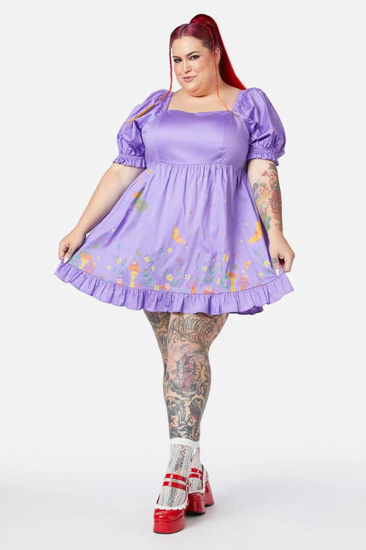 Image of a model wearing Dress. Productname: Curve Scenic Nights Dress in Black colour by brand - Black Friday