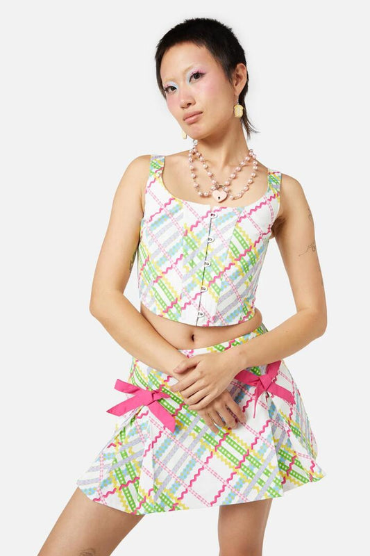 Image of Lingerie. Productname: Fairybread Anthem Print Corset in Multi colour by brand - Dangerfield