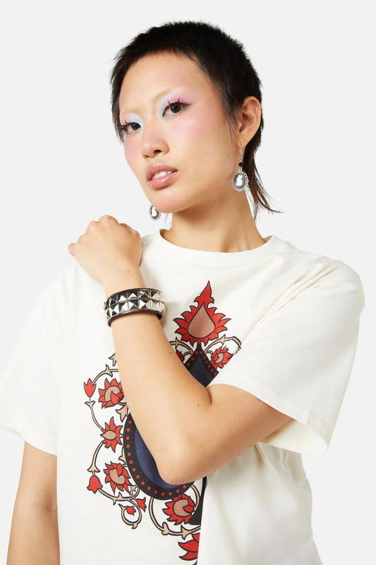 Image of Flats. Productname: Double Flat Stud Cuff in Black colour by brand - Dangerfield