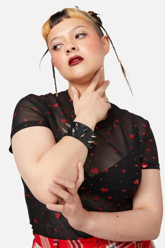 Image of Jewelry. Productname: Double Spike Cuff in Black colour by brand - Dangerfield