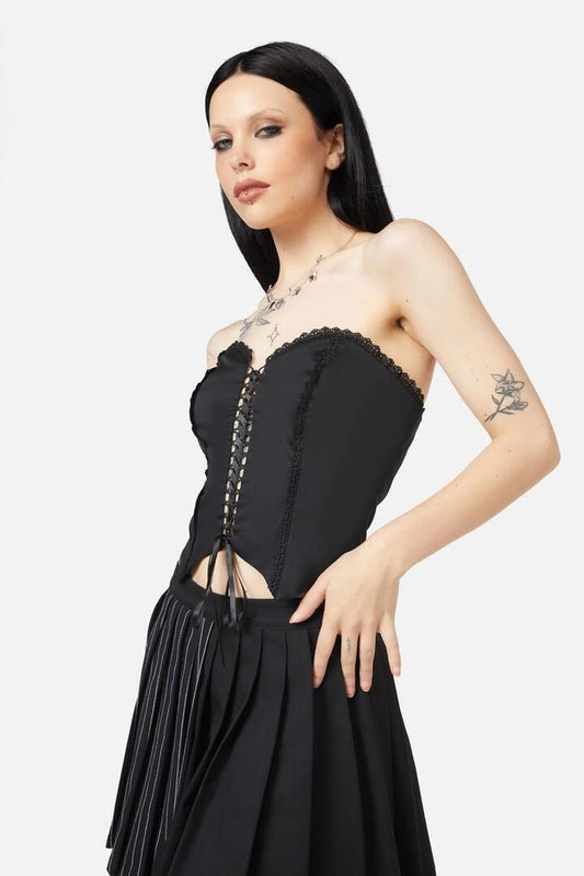 Image of Lingerie. Productname: Frosty Air Lacey Corset in Black colour by brand - Black Friday