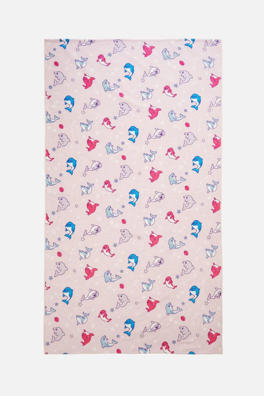 Image of Others. Productname: Dolphin Pod Beach Towel in Pink colour by brand - Dangerfield