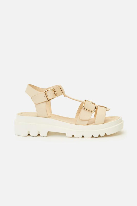 Image of Sandals. Productname: Cream Open Toe Sandals in Cream colour by brand - Princess Highway
