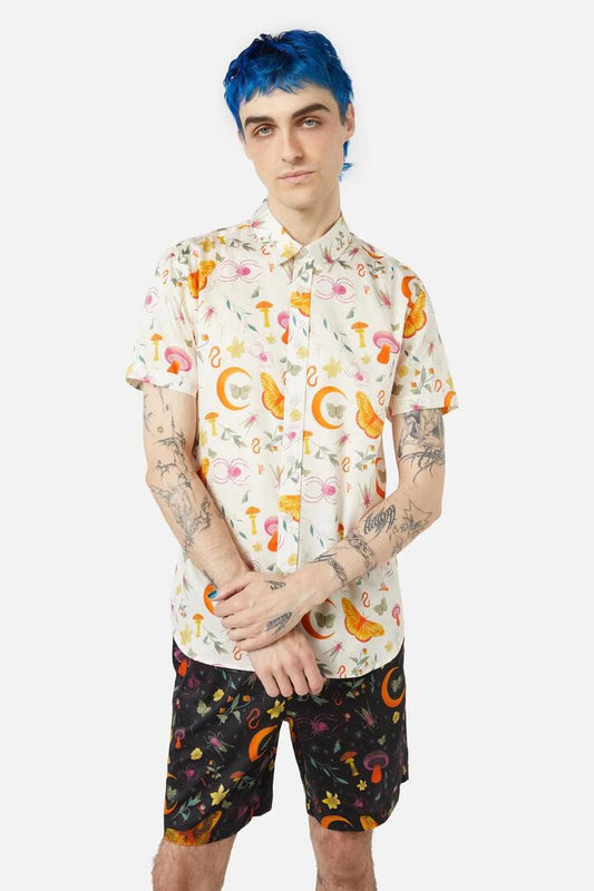 Image of a model wearing Tops. Productname: Garden Party SS Shirt in Black colour by brand - Black Friday