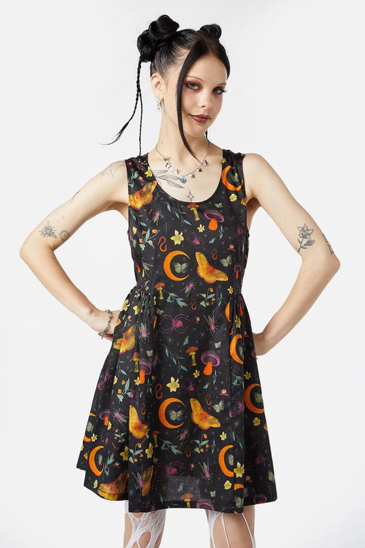 Image of a model wearing Dress. Productname: Garden Party Dress in Black colour by brand - Black Friday