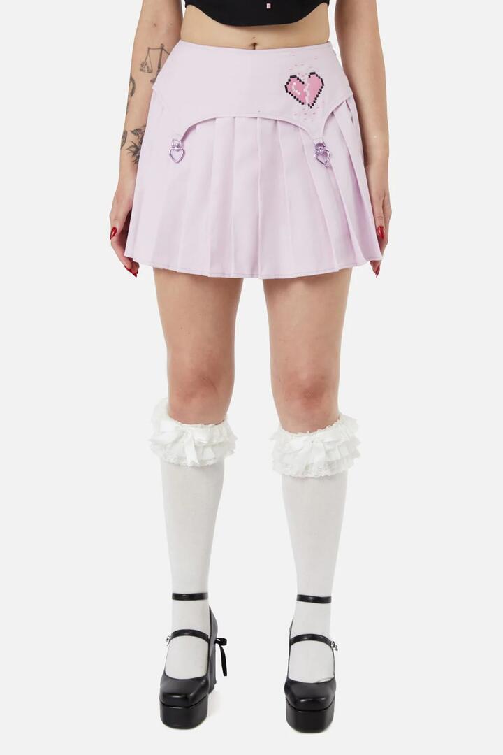 Image of a model wearing Skirts. Productname: Two Of Hearts Skort in Pink colour by brand - Black Friday