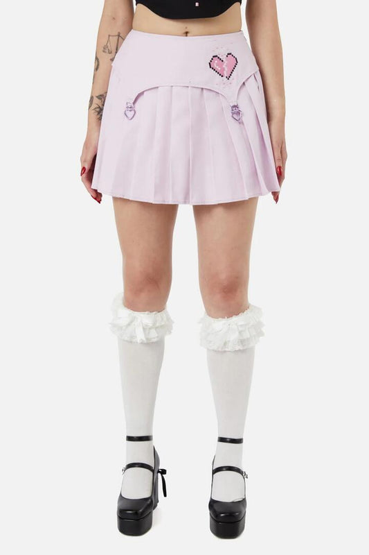 Image of a model wearing Skirts. Productname: Two Of Hearts Skort in Pink colour by brand - Black Friday