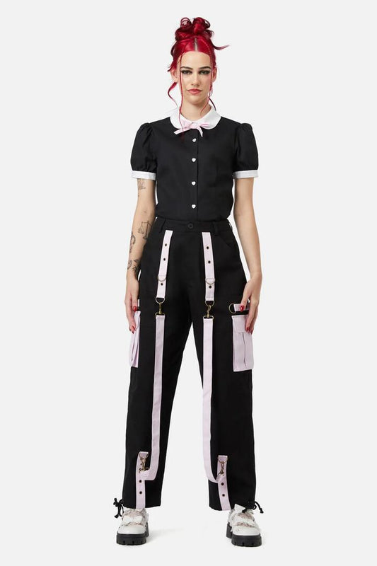 Image of a model wearing Pants. Productname: Two Of Hearts Cargo Pant in Black colour by brand - Black Friday