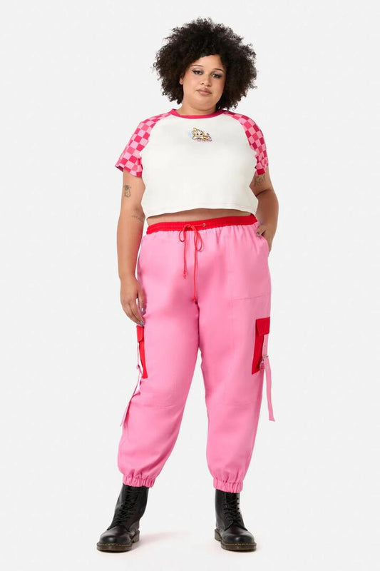 Image of Others. Productname: Curve Love Letter Pocket Cargo in Pink colour by brand - Dangerfield