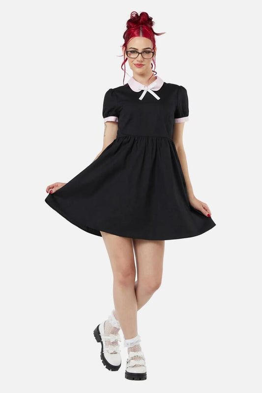 Image of a model wearing Dress. Productname: Ghostie Basic Dress in Black colour by brand - Black Friday