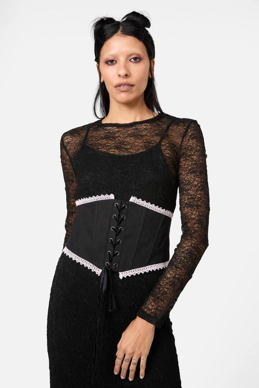 Image of Lingerie. Productname: Two Of Hearts Underbust Corset in Black colour by brand - Black Friday