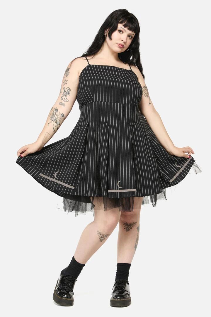 Image of Dresses. Productname: Sew Much Fun Stripe Dress in Black colour by brand - Black Friday