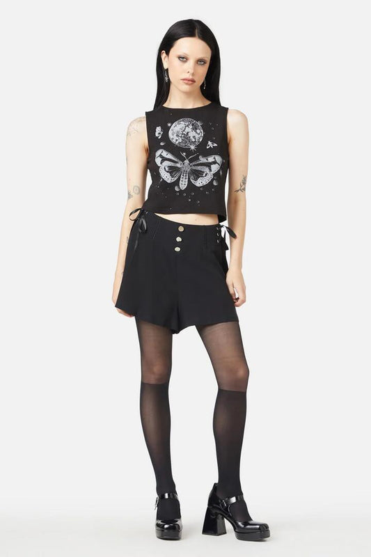 Image of a model wearing Shorts. Productname: Seeing Light Shorts in Black colour by brand - Black Friday